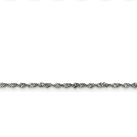 Stainless Steel 2mm 18 Inch Link Singapore Chain Necklace Pendant Charm Gifts For Women For