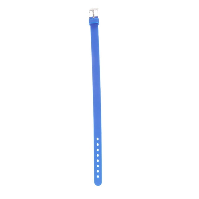 Solid Color Silicone Wristband Simple Silicone Bracelet Kids Rubber Wristbands (Blue)