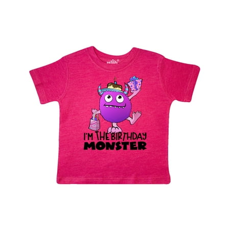 

Inktastic I m the Birthday Monster- Purple Gift Toddler Boy or Toddler Girl T-Shirt