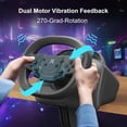 thumbnail image 2 of DOYO Gaming Racing Wheel and Pedals, 270 Degree wheel with Dual-Vibration Motor for PC,PS4,PS3,Switch,Android Mobile Phones, 2 of 5
