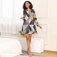 thumbnail image 4 of FORMRS Womens Long Sleeve Nightgowns Crew Neck Sleep Shirt Soft Pajamas Sizes S-3XL, Geometric Pattern, 4 of 8