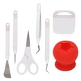 thumbnail image 4 of Vinyl Weeding Tools Set  , Craft Tools Set Accurate Cutting Grip Function 7PCS  For Silhouettes For Lettering For Cameos Red, 4 of 8