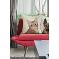 thumbnail image 6 of WIRESTER 18x18 inch Square Decorative Throw Sofa Pillow Cases, Cute Orange Tabby Kitten Cat, 6 of 7