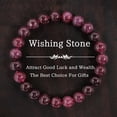thumbnail image 3 of Pulsera Nueva Piedra Natural Pulsera Granate 8mm Cuentas, 3 of 7