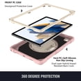 thumbnail image 4 of For Samsung Galaxy Tab A8 10.5 inch (2022) Tablet Hand and Shoulder Strap with Kickstand 3in1 Tough Hybrid - Rose Gold, 4 of 4