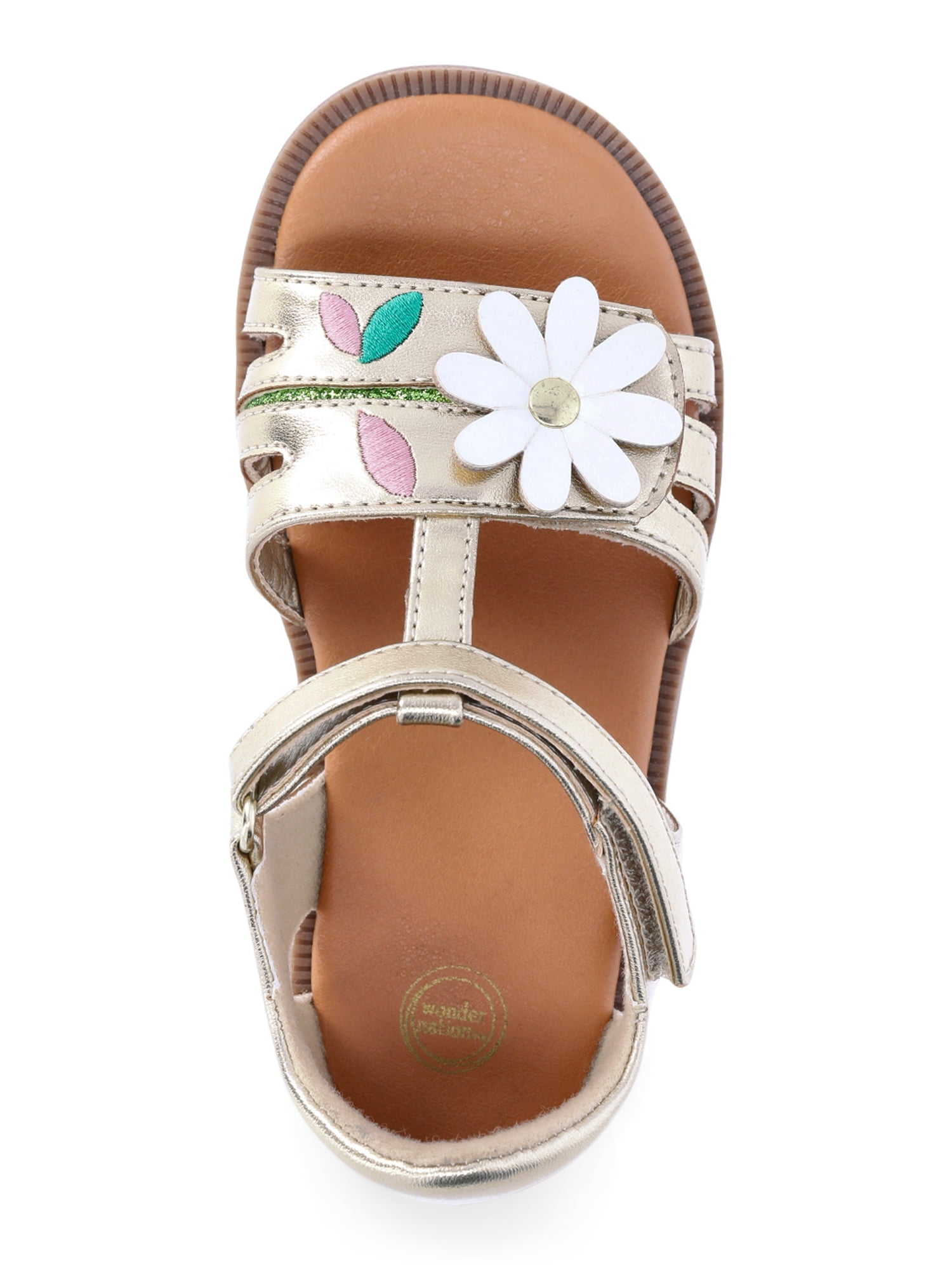Wonder Nation Baby & Toddler Girl Flower Sandals