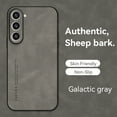 thumbnail image 1 of ELEHOLD Leather Case for Samsung Galaxy S23 Plus 6.6",Luxury Sheepskin Comfortable Grip All-inclusive Lens Protection Soft Edge Shockproof Slim Case for Samsung S23+,Gray, 1 of 6
