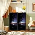 thumbnail image 6 of 4 Drawer Vertical Storage Dresser Purple black sunset Siargao Philippines with Wood Top Fabric Pull Drawers, 6 of 8