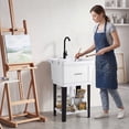 thumbnail image 4 of Costway Évier Utilitaire de 23,2 Gal, Cuve à Lessive avec Robinet Rotatif, Tablette de Rangement, Plateau d'Égouttement, 4 of 9