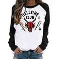thumbnail image 1 of New Unisex Hellfire Club Stranger Things T-shirt Women/men Long Sleeve Tops, 1 of 3