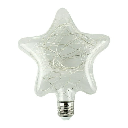 

E27 AC85-265 Vintage Tungsten Bulbs LED Pentagram Shape Filament Bulbs Retro Chandelier Lamp Bulbs for Home Hotel Bar Cafe
