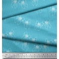 thumbnail image 3 of Soimoi Blue Rayon Fabric Bow & Dots Print Sewing Fabric Yard 56 Inch Wide, 3 of 3