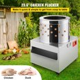 thumbnail image 6 of KFFKFF Poultry De-feathering Device 2200W, 240R/min, 23.5inch Drum Diameter, Stainless Steel Chicken and Turkey Plucker with Mobility Wheels, Feather and Hair Extractor Machine, 6 of 9