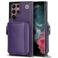 thumbnail image 7 of ELEHOLD for Samsung Galaxy S23 Ultra Wallet Case Crossbody, Zipper Pocket Phone Case with Shoulder Strap for Women Compatible with Samsung Galaxy S23 Ultra 5G 6.8 Inch,
Purple, 7 of 7