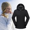thumbnail image 4 of Chaqueta bomber Chaquetas transpirables Abrigo táctico con capucha unisex (XL mujer) Negro Chaqueta de bombardero, 4 of 5