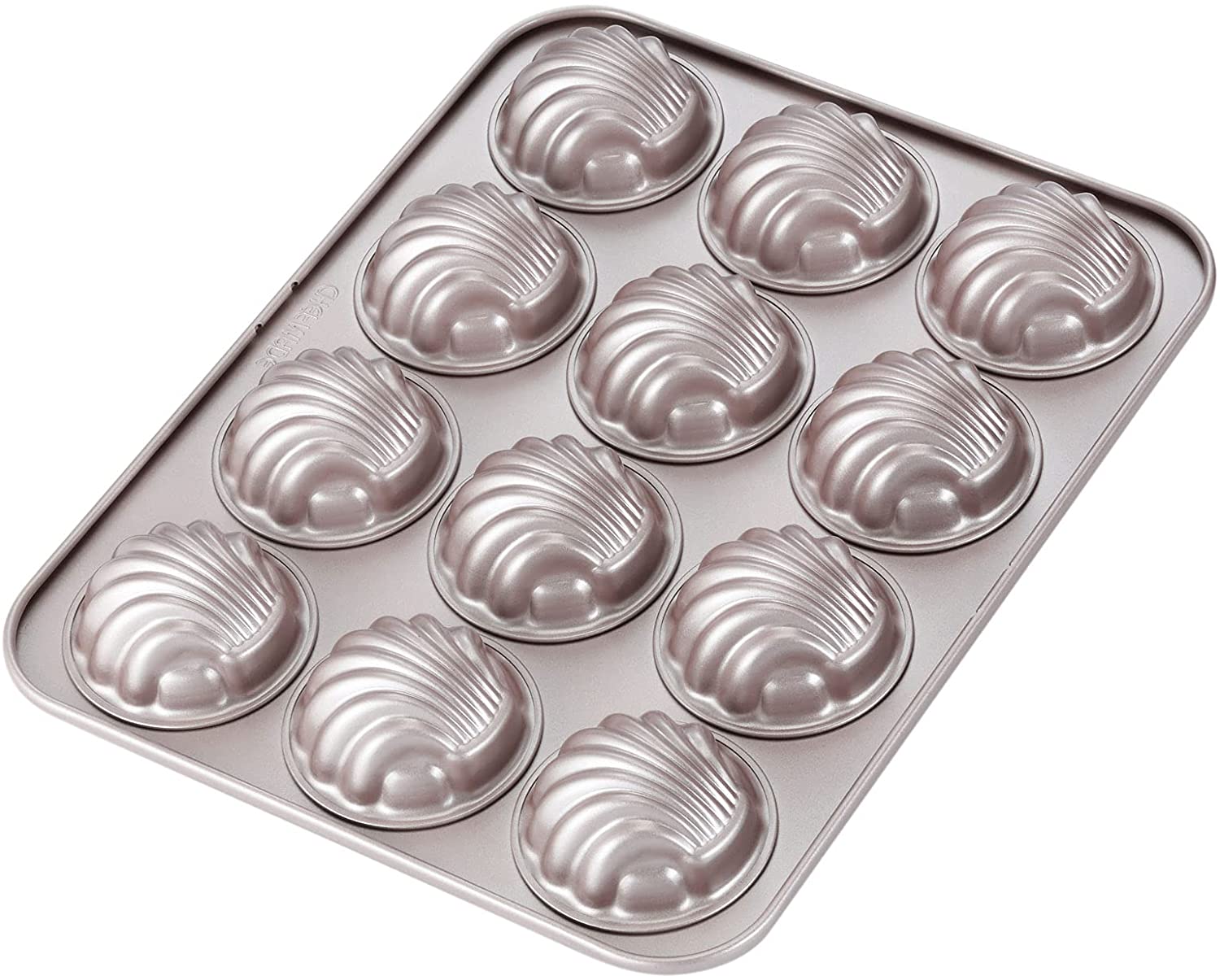 CHEFMADE Madeleine Pan, 12Cavity NonStick Spherical Shell Madeline
