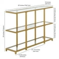 thumbnail image 2 of Evelyn&Zoe Greenwich 42" Wide Rectangular Console Table, Brass, 2 of 5