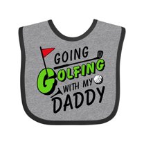 Inktastic Going Golfing with My Daddy- Kids Golf Boys or Girls Baby Bib
