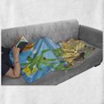 thumbnail image 6 of Alcohol Soft Flannel Fleece Throw Blanket, Glass of Cocktail in Hand with Tropical Landscape of Palm Trees Beach and Ocean, Cozy Plush for Indoor and Outdoor Use, 70" x 90", Multicolor, by Ambesonne, 6 of 6