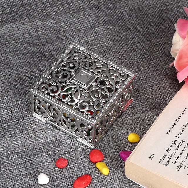 12pcs Square Hollow Plastic Gift Box Candy Boxes Wedding Birthday Party Decoration