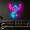 thumbnail image 3 of C-CRAFT Phoenix Bird Neon Led Light Up 25 inch for Home Bar Bedroom Wall Decor, 3 of 5