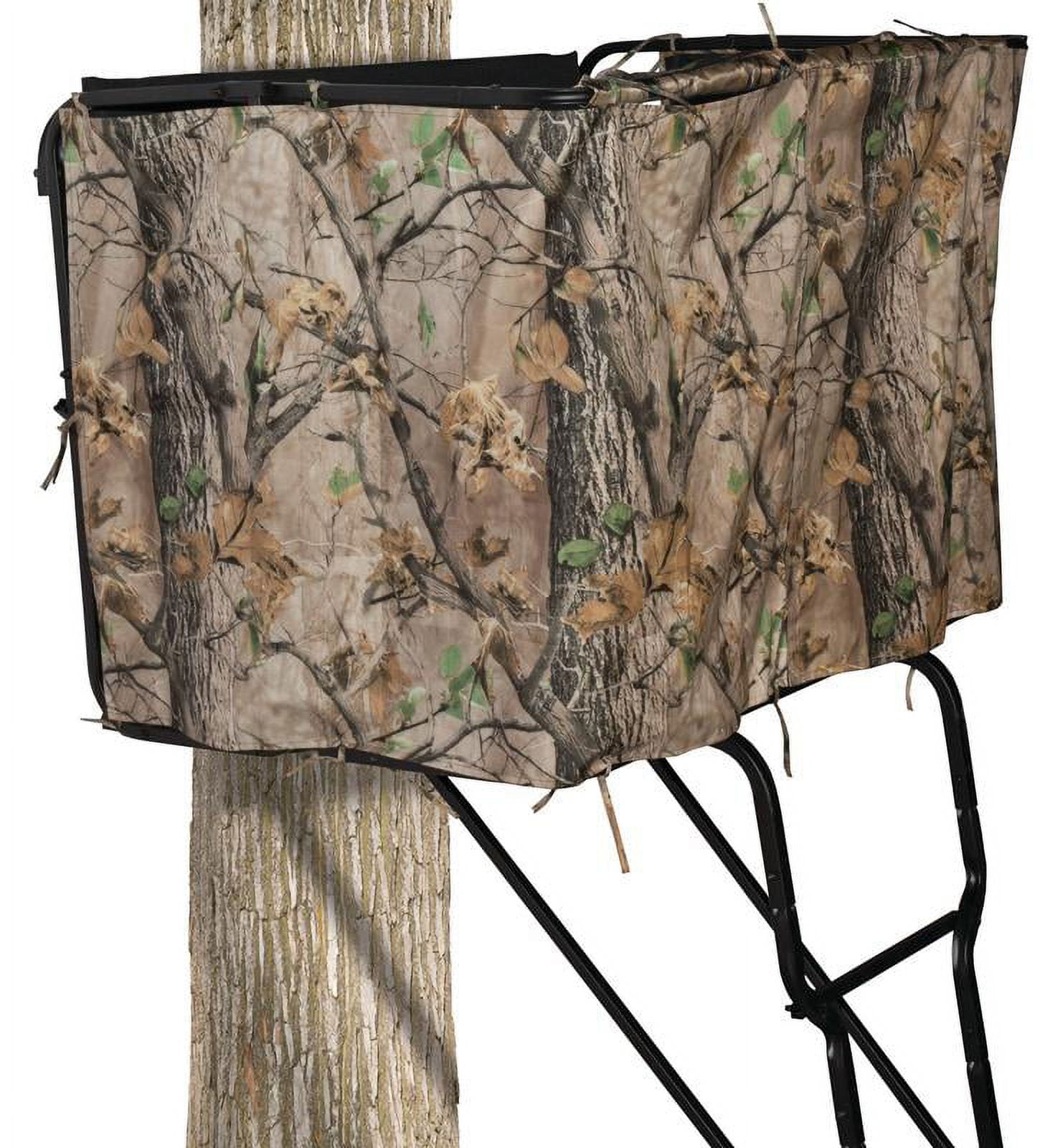 Muddy Deluxe Treestand Universal Blind Kit with Zipper Entrance, Camo Hunting Blind