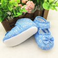 thumbnail image 3 of Toddler Kids Baby Girl Non-slip Soft Sole Cotton Crib Shoes 0-18M, 3 of 5