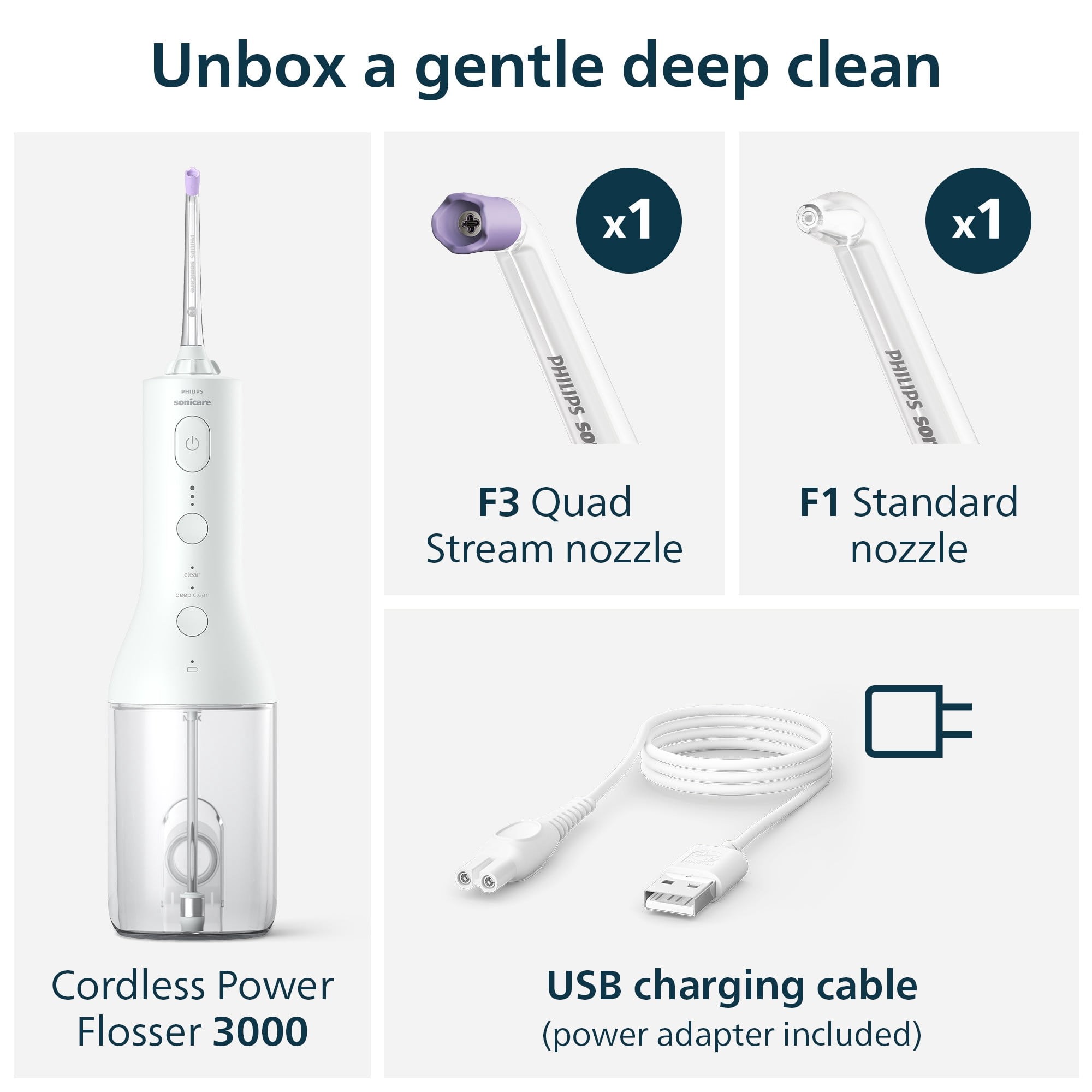 Sonicare, Water Flosser, HX3826/21, Cordless Power Flosser