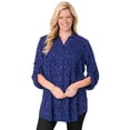 thumbnail image 3 of Woman Within Plus Size Rayon Pintucked Effortless Tunic Blouse, 3 of 6
