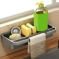 thumbnail image 1 of No Drill Wall Mounted Kitchen Storage Rack, Spice Organizer Shelf for Sponges and Rags, 1 of 6