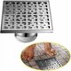 thumbnail image 1 of Desagüe de Piso para Exteriores, Desagüe de Piso y Desagüe de Ducha, Desagüe de Piso de Desagüe, Desagüe con Parada de Aroma y Colador de Cabello, Plata-20×20cm, 1 of 5