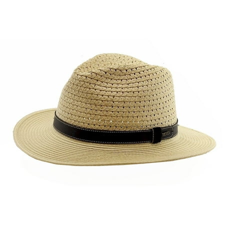 Scala Paper Braid - Scala Classico Men's Fashion Natural Toyo Braid Safari Hat