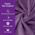thumbnail image 4 of Casa Lino 26Pcs Washcloths (12" x 12") - 100% Cotton, 400GSM, Ultra Soft & Highly Absorbent (Purple), 4 of 6