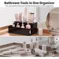thumbnail image 4 of NIUBEE Hair Tool Organizer, Acrylic Hair Dryer Holder and Styling Organizer, Bathroom Countertop Blow Dryer Holder, Vanity Caddy Storage Stand for Blow Dryers, Accessories, Makeup, Toiletries, Black, 4 of 10