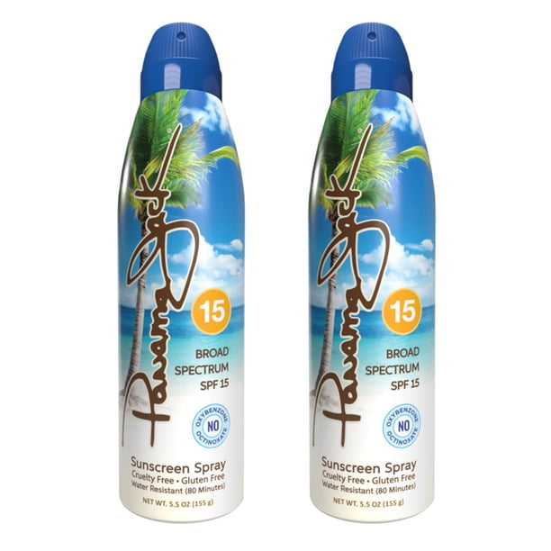 Protector solar Panama Jack en aerosol continuo SPF 15 155 ml (x2)