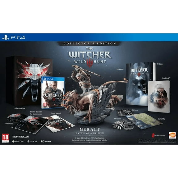 Witcher 3: Wild Hunt - Collector's Edition (PS4) Statue and Box Only