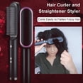 thumbnail image 2 of Cepillo alisador de cabello 2 en 1, alisador de cabello de iones negativos para mujeres, peine caliente rápido, traje de doble voltaje para cabello largo corto y grueso WD.WDQZL Hogar, 2 of 5