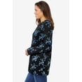 thumbnail image 3 of Woman Within Plus Size Perfect Printed Long-Sleeve Crewneck Tee, 3 of 6