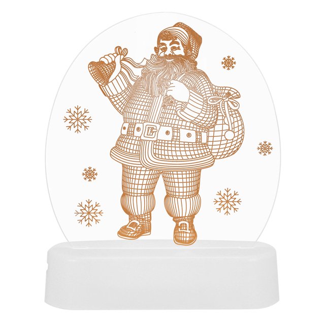 Lámpara De Navidad 3D Hermosa Luz De Noche 3D Ip42 Lámpara De Noche De Navidad A Prueba De Agua Lámpara De Escritorio De Luz Estereoscópica De Navidad Llamativa Para La Decoración Del Escritorio Inevent HA027928-01