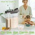 thumbnail image 4 of Rice Storage Container, 10 to 20lb Dry Food Airtight Dispenser, Pet Dog Cat Food Canister, BPA Free Clear Plastic Kitchen and Pantry Organization Bin for Oatmeal, Cereal, Pasta, Flour Grey, 4 of 5
