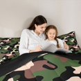 thumbnail image 4 of Feelyou Camouflage Camo Bedding Comforter Set 7pcs, Green Abstract Ombre Full Bedding Set, 4 of 8