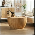 thumbnail image 3 of 31.50"Vintage Style Bucket Shaped Coffee Table for Office, Dining Room and Living Room, 3 of 12