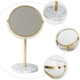 thumbnail image 3 of 1Pc Marble Makeup Mirror for Desktop Girls Golden Cosmetics Mirror, 3 of 8