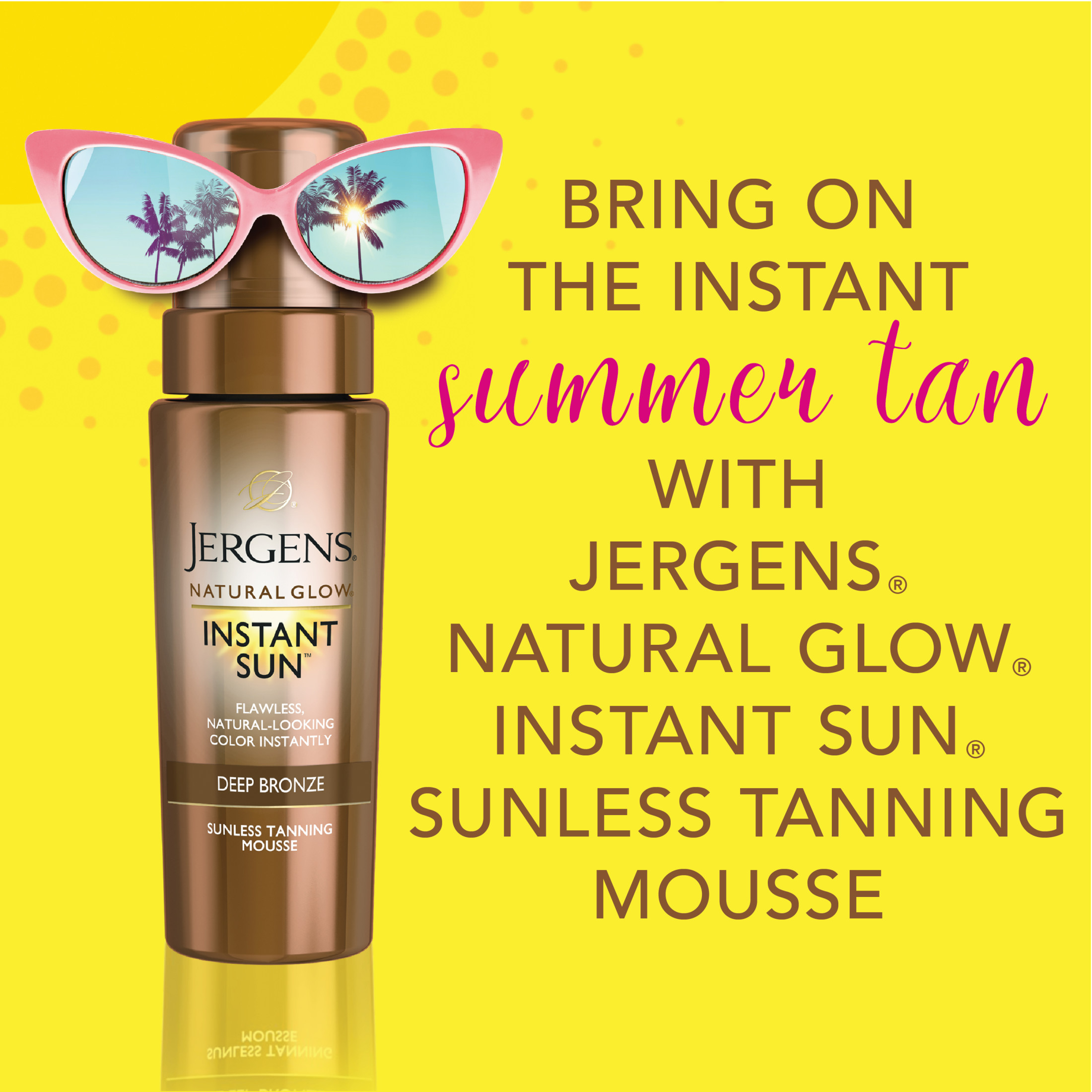 Jergens Natural Glow Instant Sun Sunless Tanning Mousse, Deep Bronze, 6 fl oz - image 5 of 10
