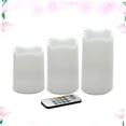 thumbnail image 4 of WASHWEPE 3Pcs Pillar Flameless Candles Multi Color Timer for Daily Life Lighting Festival Celebration, 4 of 8