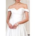 thumbnail image 2 of Women's Elizabeth K Off Shoulder Satin Gown Gl1908 Ivory Size 4XL, 2 of 5