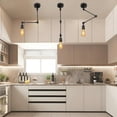 thumbnail image 5 of Kiven Pendant Light Fixture Adjustable Height,Black Swing Arm Hanging Lights Retractable Design with 15ft Plug-in Cord, Industrial Ceiling Pendant Light for Kitchen Island Picture Office TB0120, 5 of 6