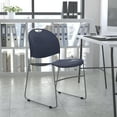 thumbnail image 2 of Flash Furniture HERCULES Series 880 lb. Capacity Navy Ultra-Compact Stack Chair with Silver Powder Coated Frame, 2 of 14