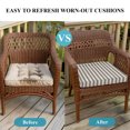 thumbnail image 5 of Black Ticking Stripes 4 Pcs Patio Cushion Covers, Modern Minimalist Vertical Lines Khaki Waterproof Outdoor Cushion Cover, Replacement Washable Sofa Chair Seat Cover with Zipper 24"x24"x4", 5 of 9