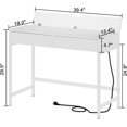 Computer Desk with USB Charging Ports and Power Outlets Modern Simple